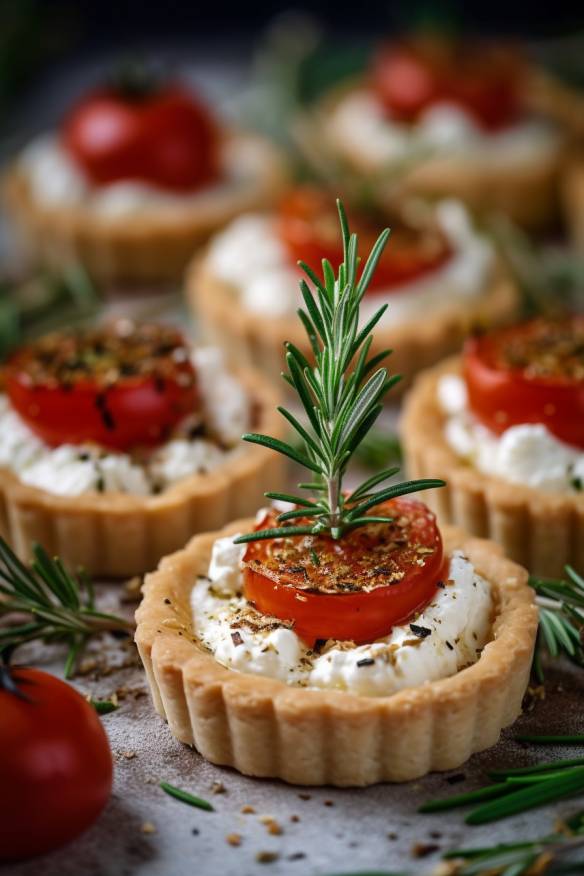 Raffinierte Ziegenkäse-Tartelettes - Perfektes Fingerfood zur Taufe