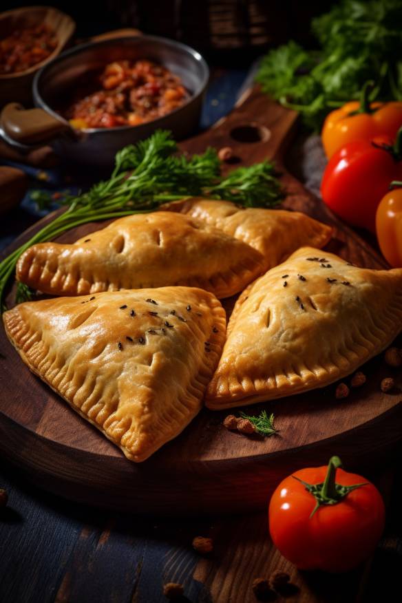 Empanadas mit Hackfleisch und Gemüse