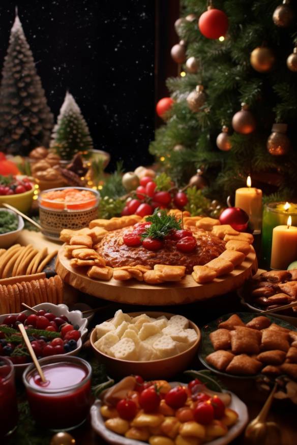 Weihnachtliches Fingerfood Buffet