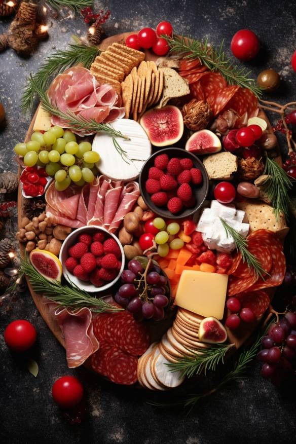 Festliche Fingerfood-Platte für Weihnachten