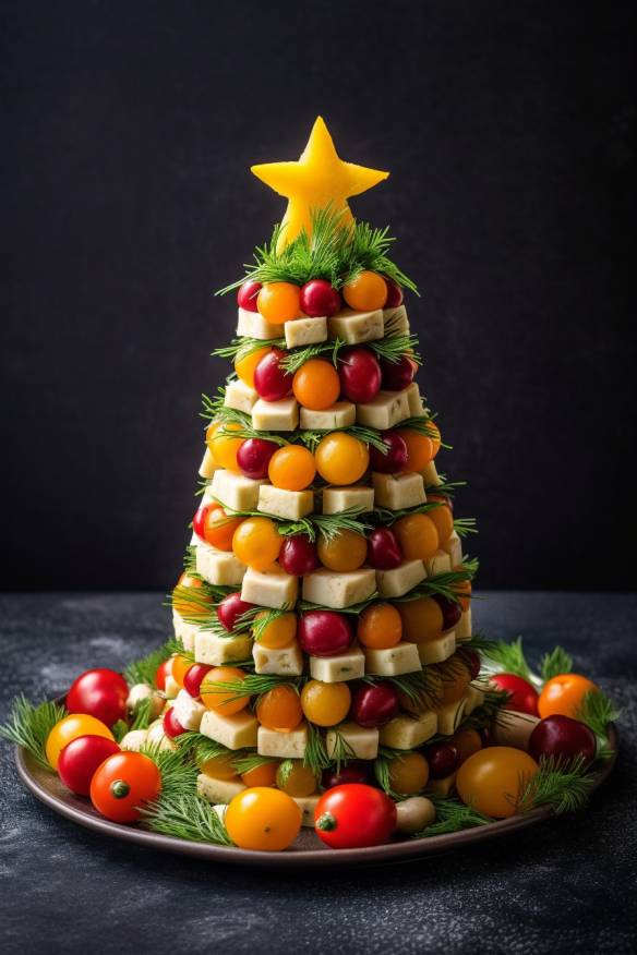 Festlicher Fingerfood Tannenbaum