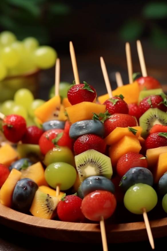 Fruchtige Obstspieße - Perfektes Fingerfood Häppchen für den Sommer