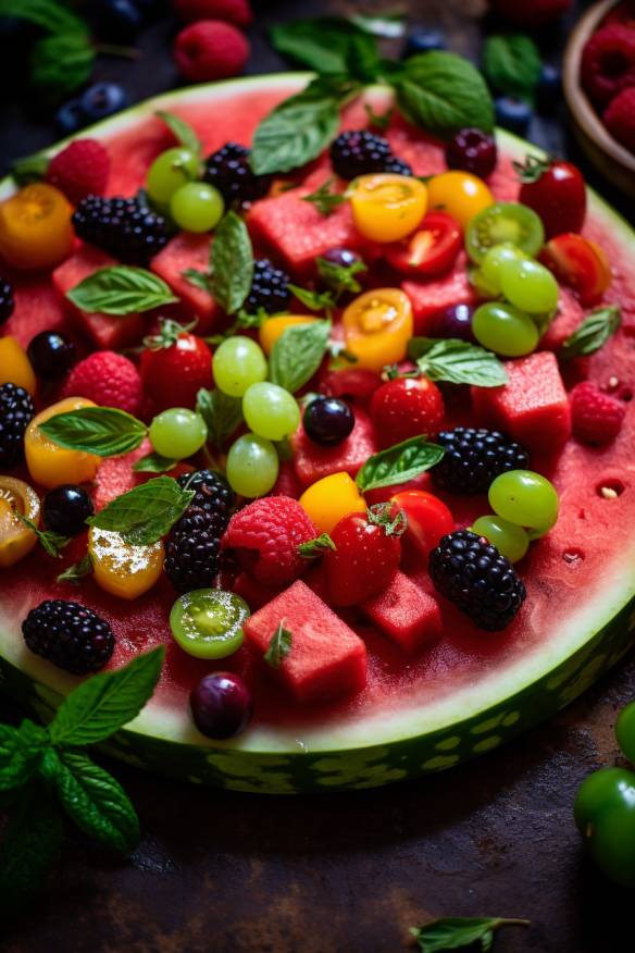 Fruchtige Wassermelonen-Pizza - Schnelles Fingerfood für den Sommer