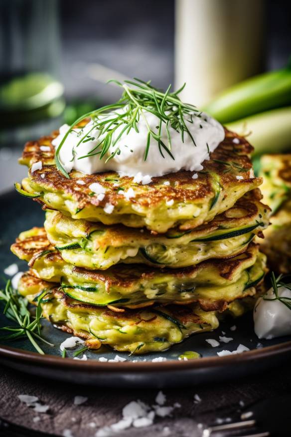 Glutenfreie Zucchini-Feta-Puffer