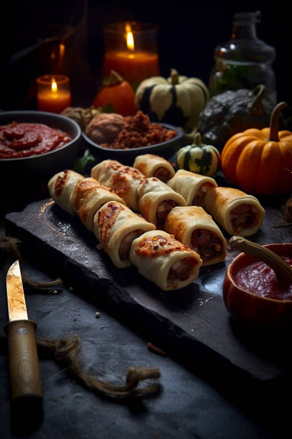 Halloween Fingerfood - Herzhaftes Rezept für Gruselfreunde