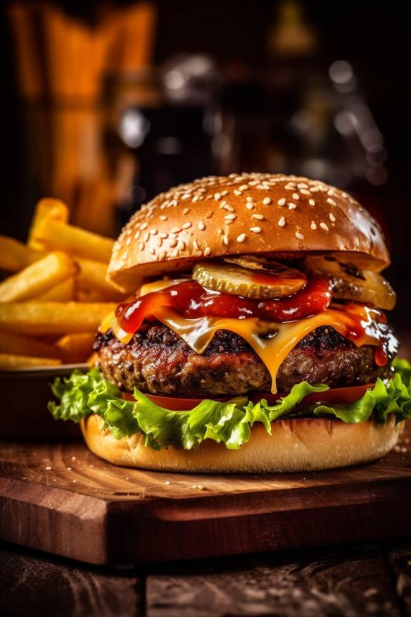 Hamburger-Fingerfood mit selbstgemachtem Patty und würziger Sauce