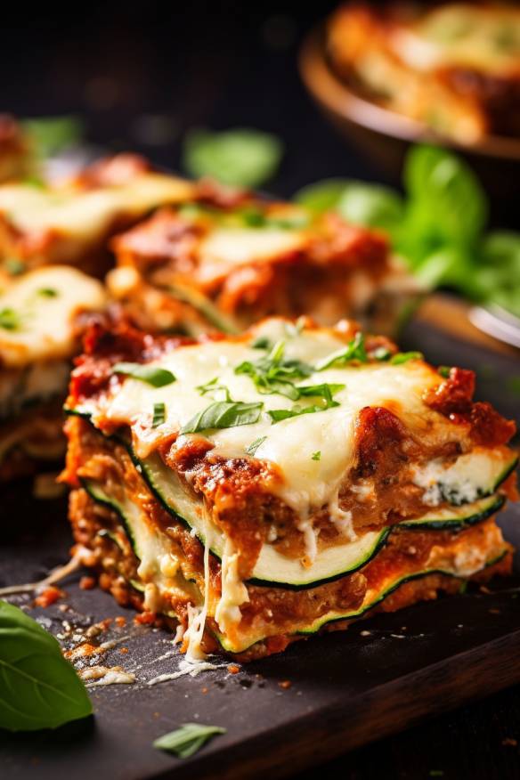 Low-Carb Zucchini-Lasagne - Diabetes Kochrezepte