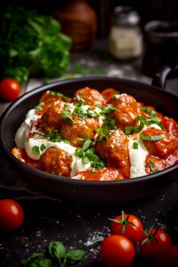 Hackbällchen in Tomatensoße