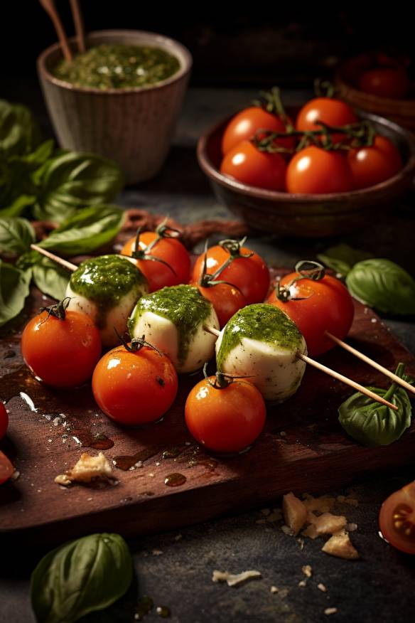 Mediterrane Pesto-Tomaten-Häppchen