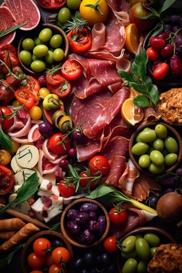 Mediterrane Antipasti als kalte Vorspeise oder Fingerfood