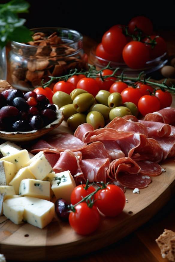 Mediterrane Antipasti als kalte Vorspeise oder Fingerfood