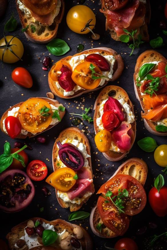 Mediterrane Crostini - Kleine Häppchen zum Wein