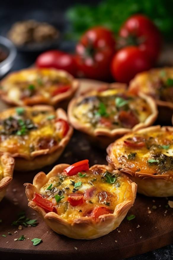 Mediterrane Mini-Quiches - Kleine Snacks für deine nächste Party