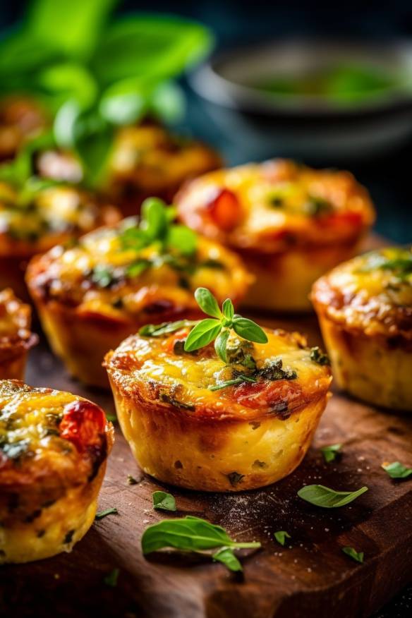 Mediterrane Quiche-Muffins - Perfektes Fingerfood für ein Picknick