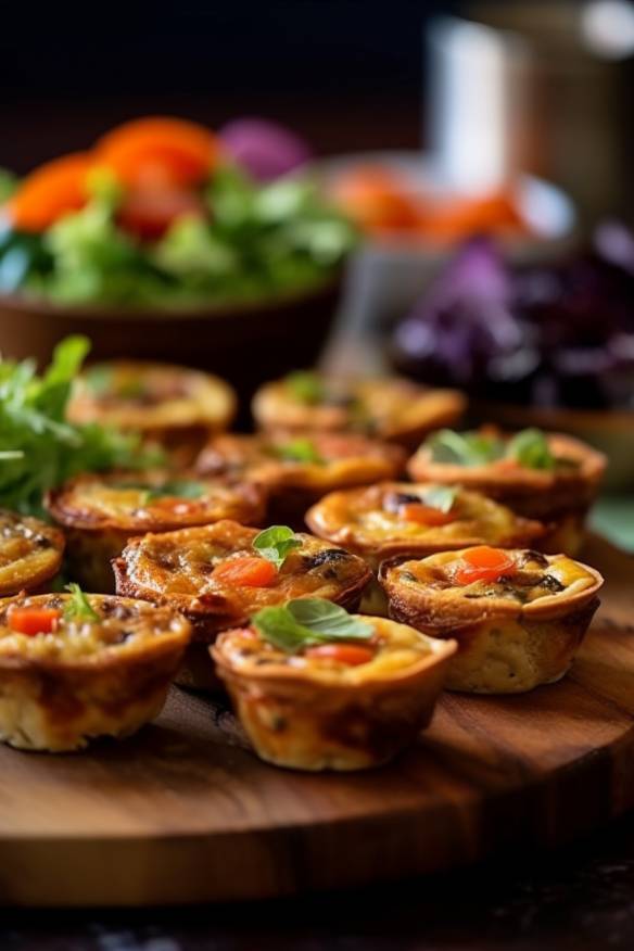 Mediterrane Quiche-Muffins - Perfektes Fingerfood für ein Picknick