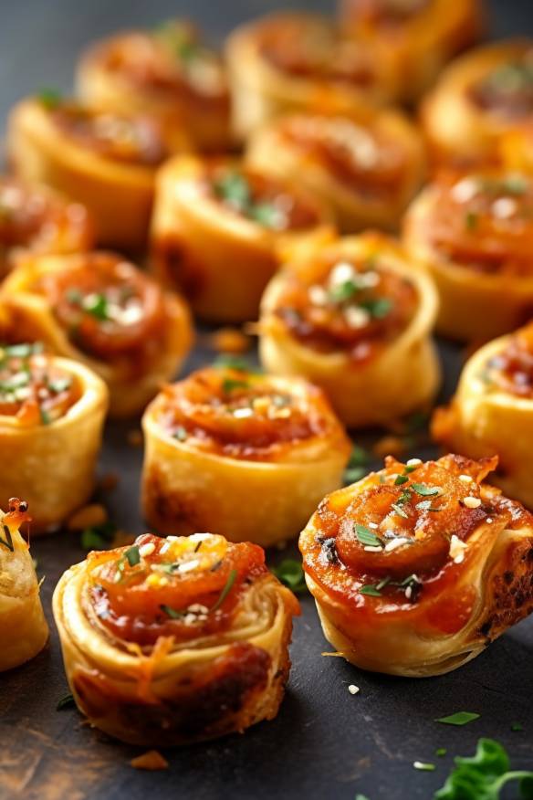 Mini-Pizzaschnecken - Perfektes Fingerfood für Büro und Geburtstag