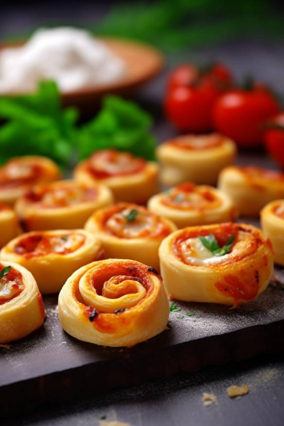 Mini-Pizzaschnecken - Pizza Fingerfood kalt