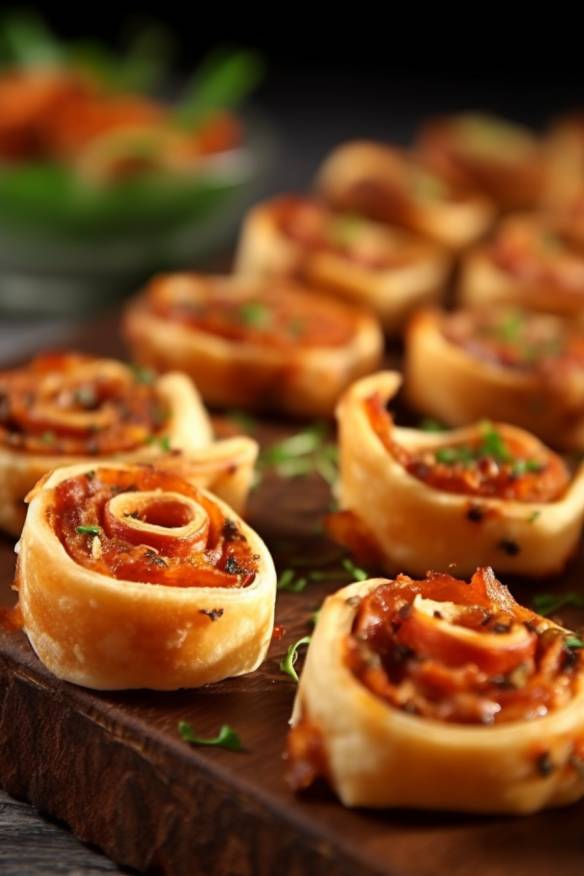 Mini-Pizzaschnecken - Pizza Fingerfood kalt