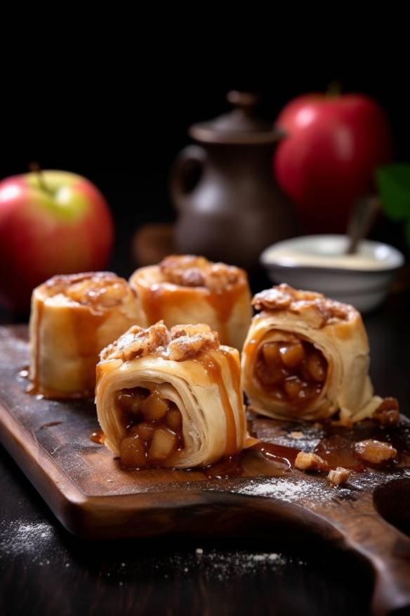 Mini-Apfelstrudel - Süßes Fingerfood zum Mitnehmen.