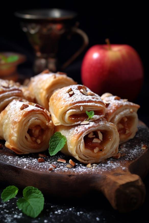 Mini-Apfelstrudel - Süßes Fingerfood zum Mitnehmen.