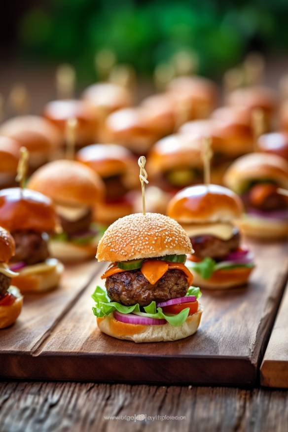 Mini-Burger - Herzhaftes Fingerfood für die Babyparty