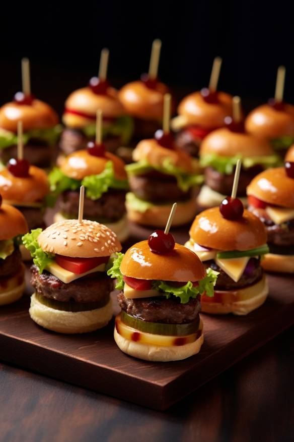 Mini Hamburger als Fingerfood