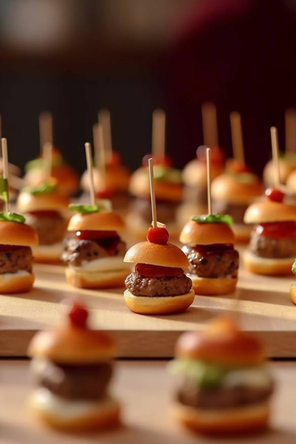 Mini Hamburger als Fingerfood