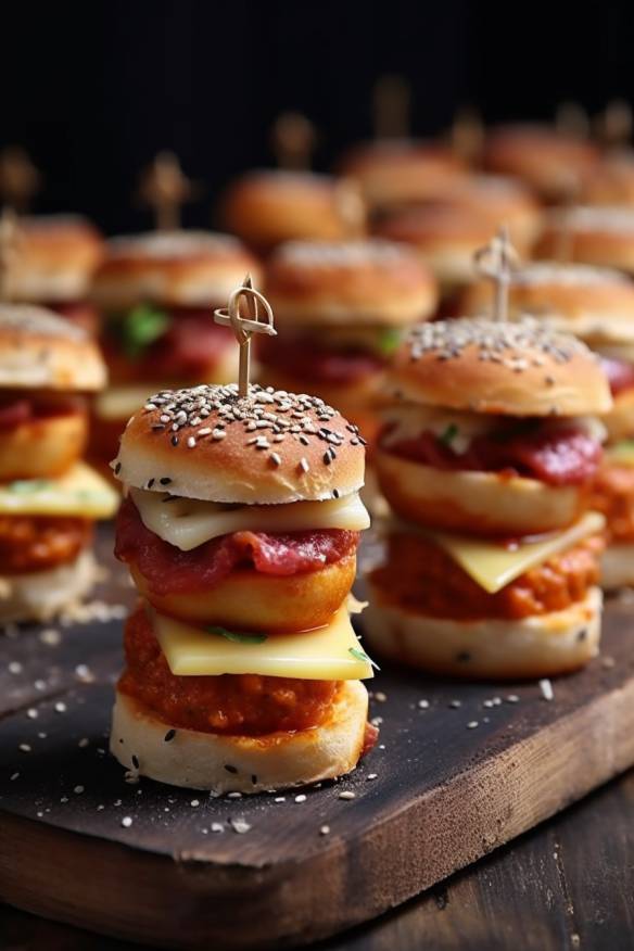 Mini-Pizza-Burger - Perfektes Fingerfood für den Kindergeburtstag