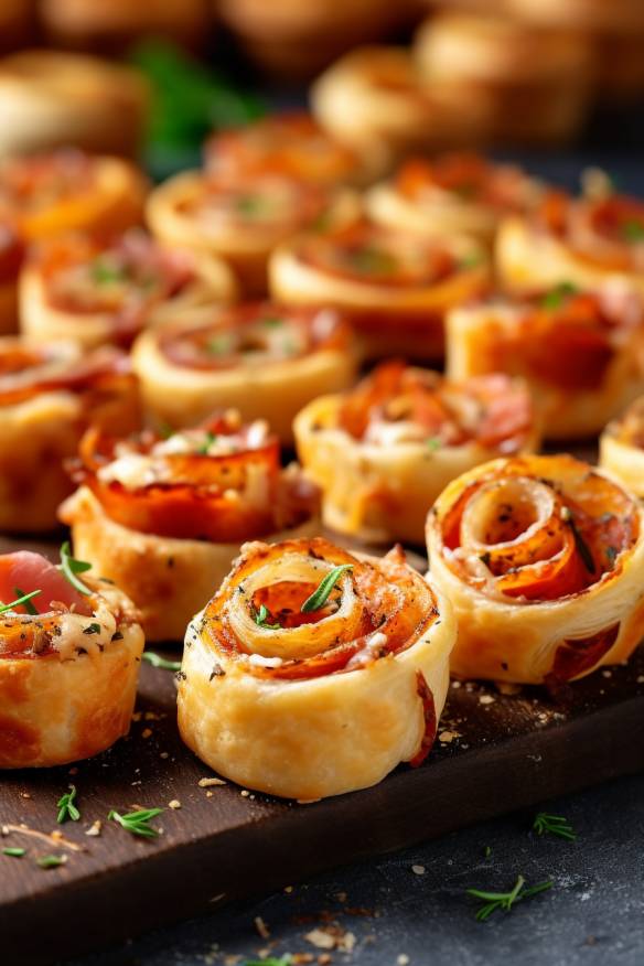 Mini-Pizzaschnecken - Geburtstagsessen Fingerfood