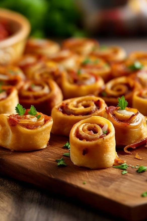 Mini-Pizzaschnecken - Geburtstagsessen Fingerfood