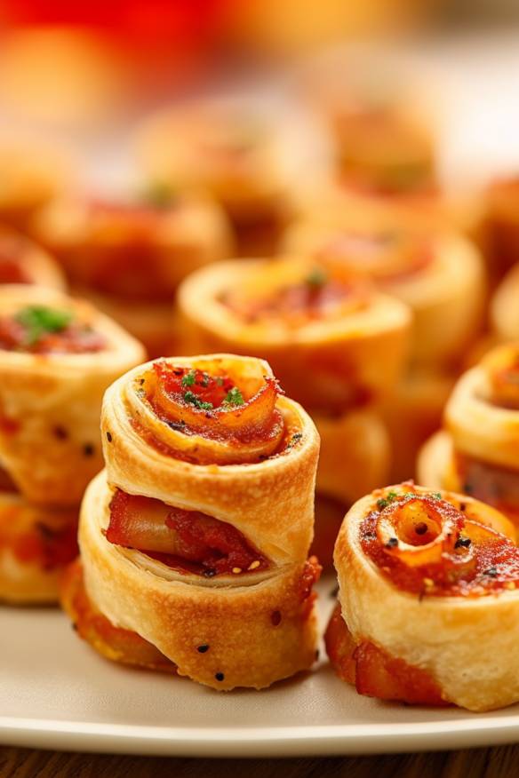 Mini-Pizzaschnecken - Geburtstagsessen Fingerfood