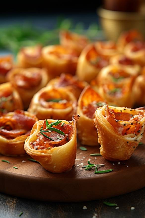 Mini-Pizza-Schnecken als perfektes Fingerfood für Schulfeste