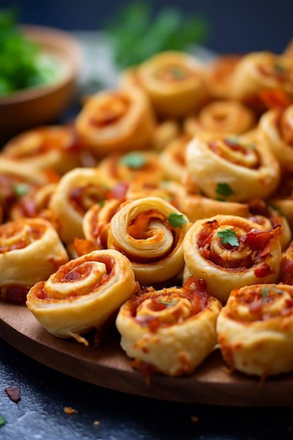 Mini-Pizza-Schnecken als perfektes Fingerfood für Schulfeste