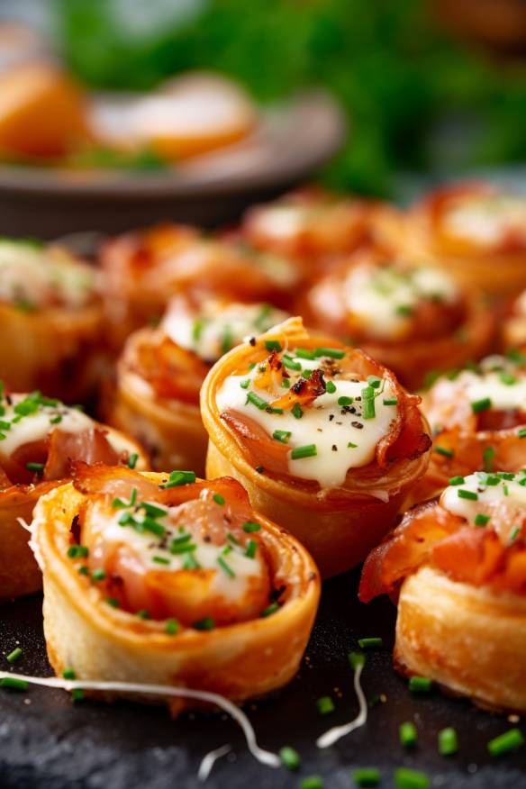 Mini-Pizza-Schnecken als perfektes Fingerfood für Schulfeste