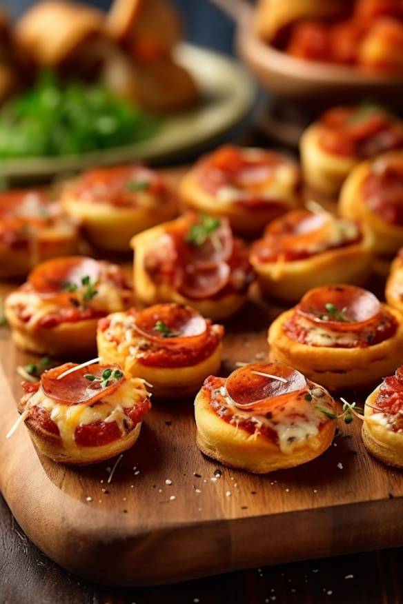 Mini Pizzas - Schnelles und leckeres Fingerfood für Kinderpartys.