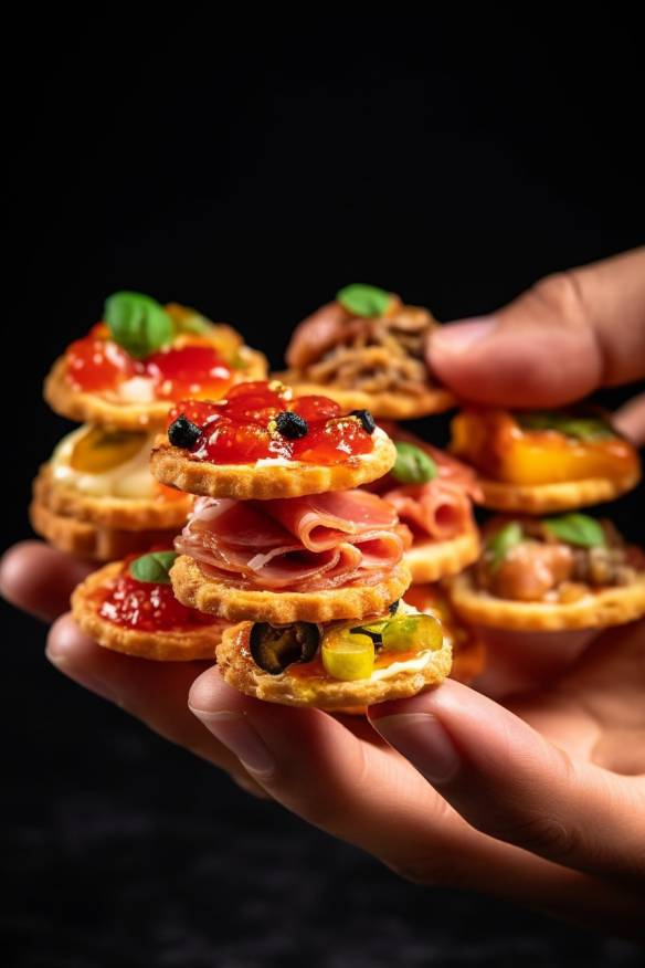 Mini-Pizzen als Fingerfood