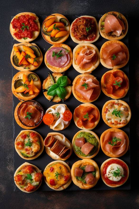 Mini-Pizzen als Fingerfood