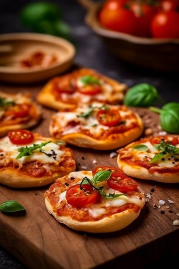 Mini-Pizzas für die perfekten Genialen Partyhäppchen