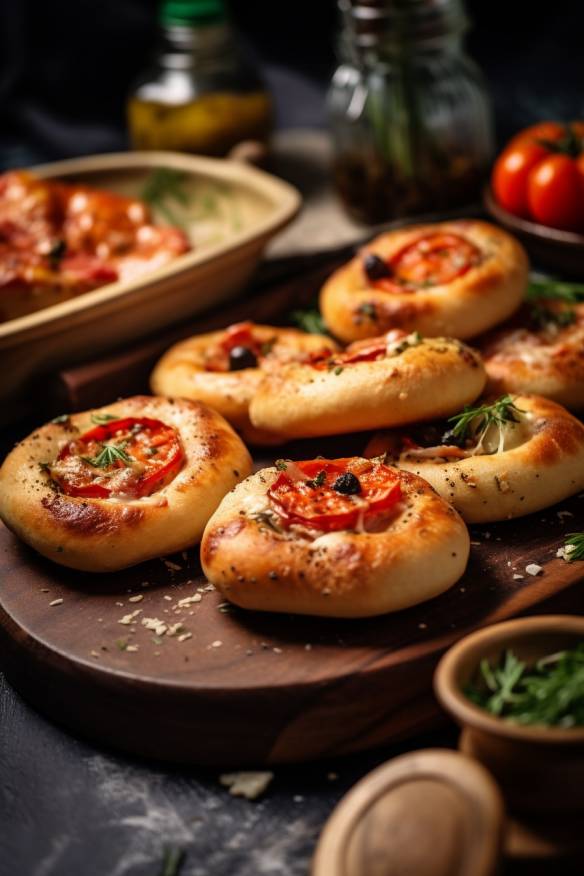 Knusprige Mini-Pizza aus Hefeteig