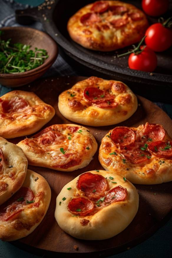 Knusprige Mini-Pizza aus Hefeteig