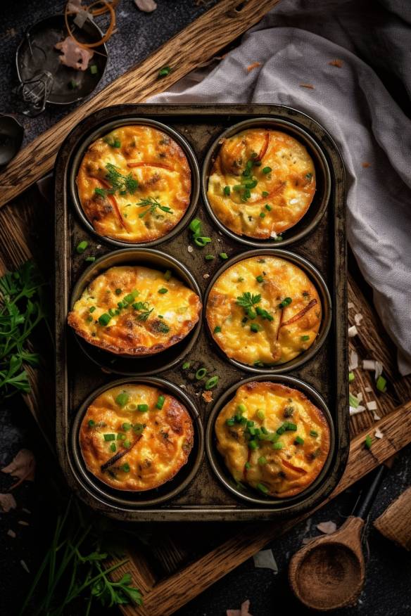 Mini-Quiches mit Speck und Frühlingszwiebeln