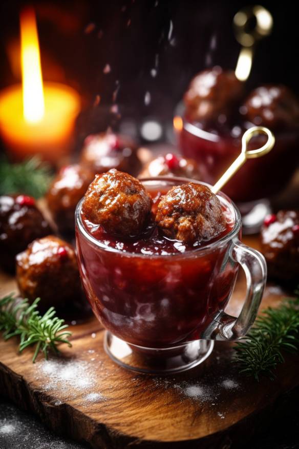 Glühwein-Fleischbällchen - Fingerfood zum Glühwein