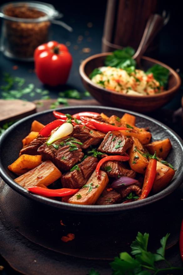 Peruanisches Lomo Saltado - Ein Klassiker der New World Küche