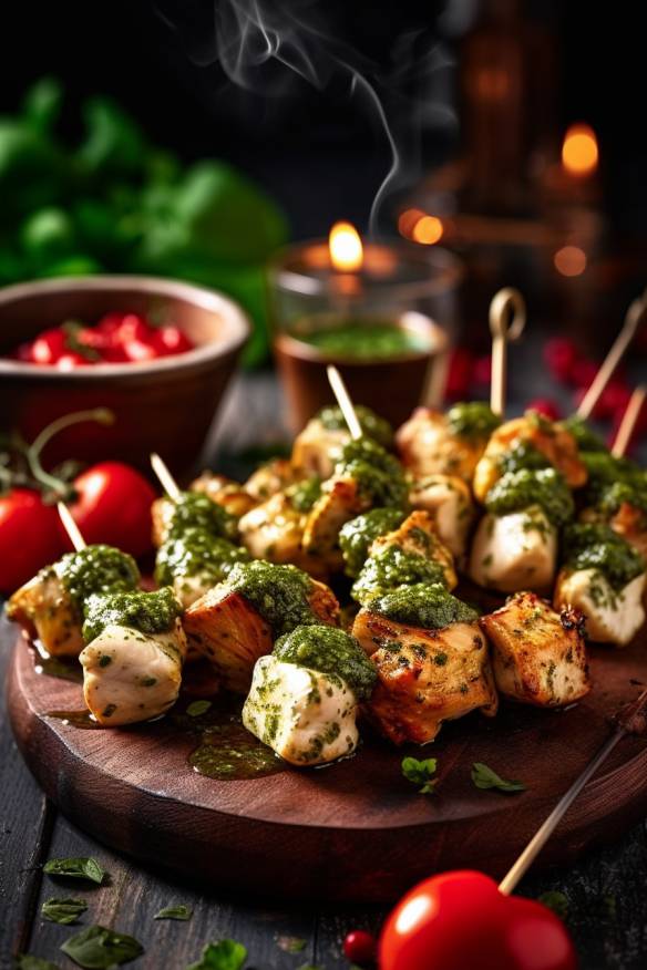 Pesto Chicken Bites - Fingerfood Rezept