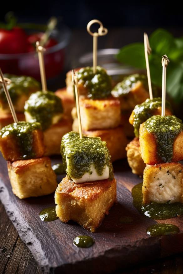 Pesto Chicken Bites - Fingerfood Rezept