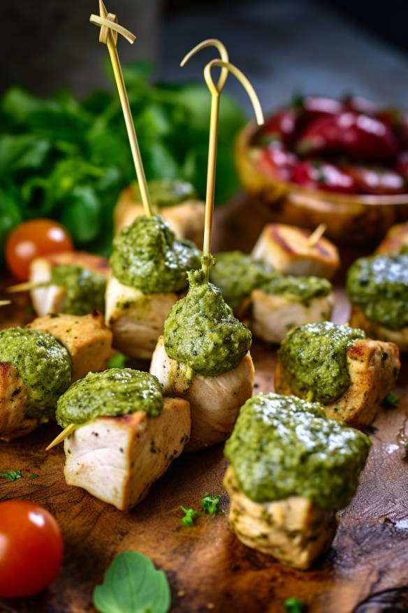 Pesto Chicken Bites - Fingerfood Rezept