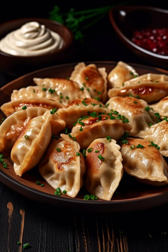 Pierogi - Polnisches Fingerfood mit Kartoffel-Frischkäse-Füllung