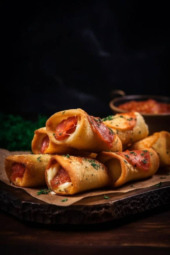 Pizza Rolls - Knusprige Fingerfood-Snacks aus Pizzateig