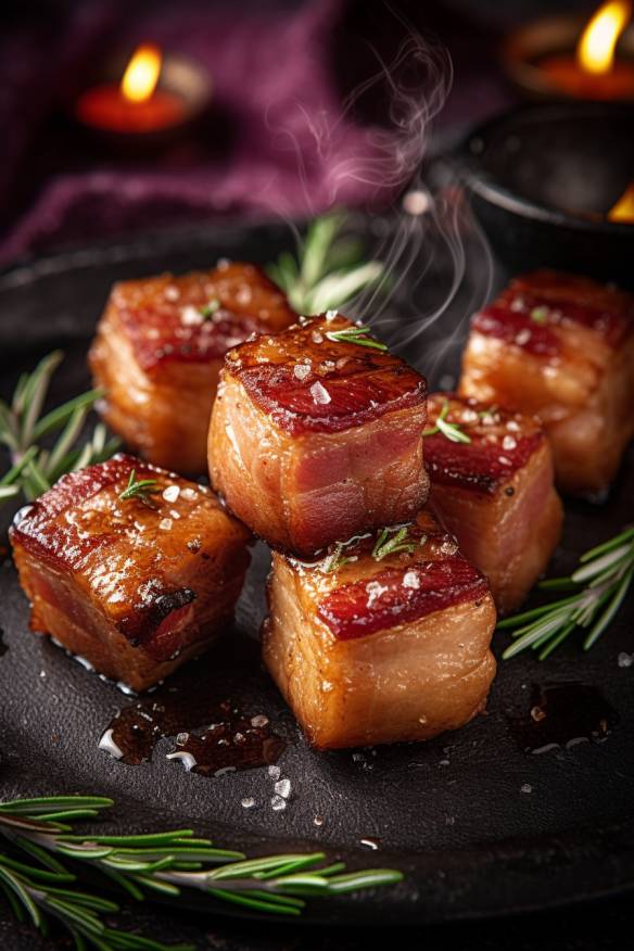 Schweinefilet-Häppchen mit Pflaumen-Bacon-Füllung