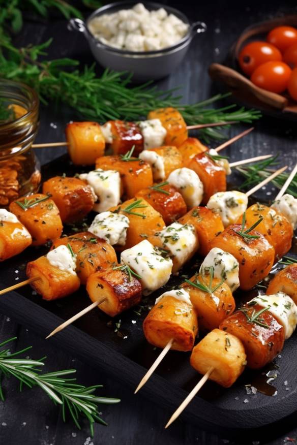 Kartoffel-Feta-Spieße - Leckeres Fingerfood für jede Party